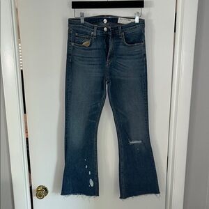 Rag & Bone Women's Distressed Blue Jeans